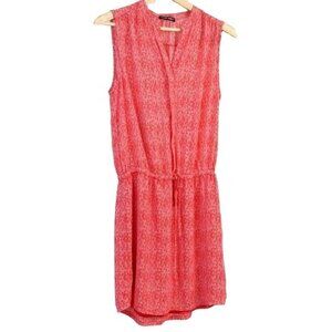Hilary Radley Sleeveless Dress Poppy Red Orange Size 6 Knee Length Drawstring